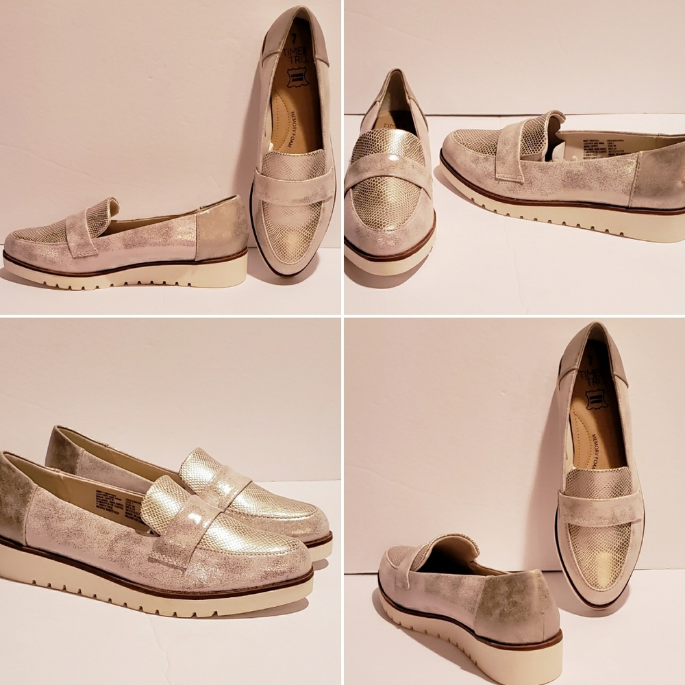 Gold/Silver Leather Metallic Loafer - Picture 5 of 5
